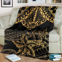 Black and Gold Polynesia Blanket Plumeria Tattoo With Polynesian Pattern LT14 - Polynesian Pride