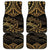 Black and Gold Polynesia Car Mats Plumeria Tattoo With Polynesian Pattern