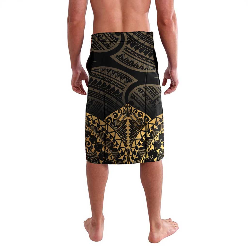 Black and Gold Polynesia Lavalava Plumeria Tattoo With Polynesian Pattern LT14 - Polynesian Pride