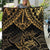 Black and Gold Polynesia Quilt Plumeria Tattoo With Polynesian Pattern