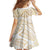 White and Gold Polynesia Family Matching Mermaid Dress and Hawaiian Shirt Plumeria Tattoo With Polynesian Pattern