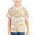 White and Gold Polynesia Family Matching Mermaid Dress and Hawaiian Shirt Plumeria Tattoo With Polynesian Pattern