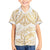 White and Gold Polynesia Family Matching Off The Shoulder Long Sleeve Dress and Hawaiian Shirt Plumeria Tattoo With Polynesian Pattern