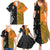 Custom Fiji And Australia Rugby Family Matching Summer Maxi Dress and Hawaiian Shirt Fijian Tapa Pattern With Aussie Aboriginal Art