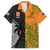 Custom Fiji And Australia Rugby Family Matching Tank Maxi Dress and Hawaiian Shirt Fijian Tapa Pattern With Aussie Aboriginal Art