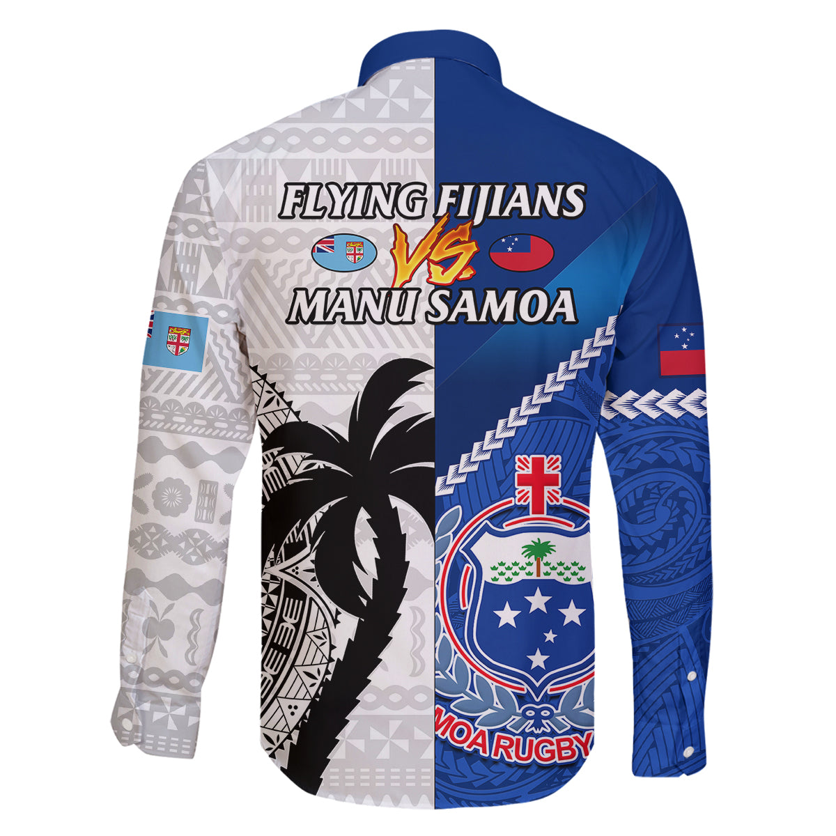 fiji-and-samoa-rugby-family-matching-off-shoulder-long-sleeve-dress-and-hawaiian-shirt-2023-world-cup-samoan-mix-tapa-pattern