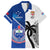 Fiji And Samoa Rugby Family Matching Puletasi Dress and Hawaiian Shirt 2023 World Cup Samoan Mix Tapa Pattern LT14 Dad's Shirt - Short Sleeve Blue - Polynesian Pride