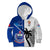 Fiji And Samoa Rugby Kid Hoodie 2023 World Cup Samoan Mix Tapa Pattern LT14 Blue - Polynesian Pride