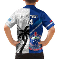 Custom Fiji And Samoa Rugby Kid Hawaiian Shirt 2023 World Cup Samoan Mix Tapa Pattern LT14 - Polynesian Pride