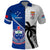 Custom Fiji And Samoa Rugby Polo Shirt 2023 World Cup Samoan Mix Tapa Pattern LT14 Blue - Polynesian Pride