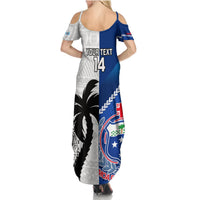 Custom Fiji And Samoa Rugby Summer Maxi Dress 2023 World Cup Samoan Mix Tapa Pattern LT14 - Polynesian Pride