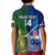 Custom Samoa And Ireland Rugby Kid Polo Shirt 2023 World Cup Manu Samoa With Shamrocks LT14 - Polynesian Pride