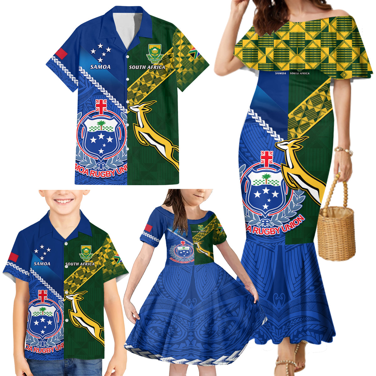 samoa-and-south-africa-rugby-family-matching-mermaid-dress-and-hawaiian-shirt-2023-world-cup-manu-samoa-with-springboks