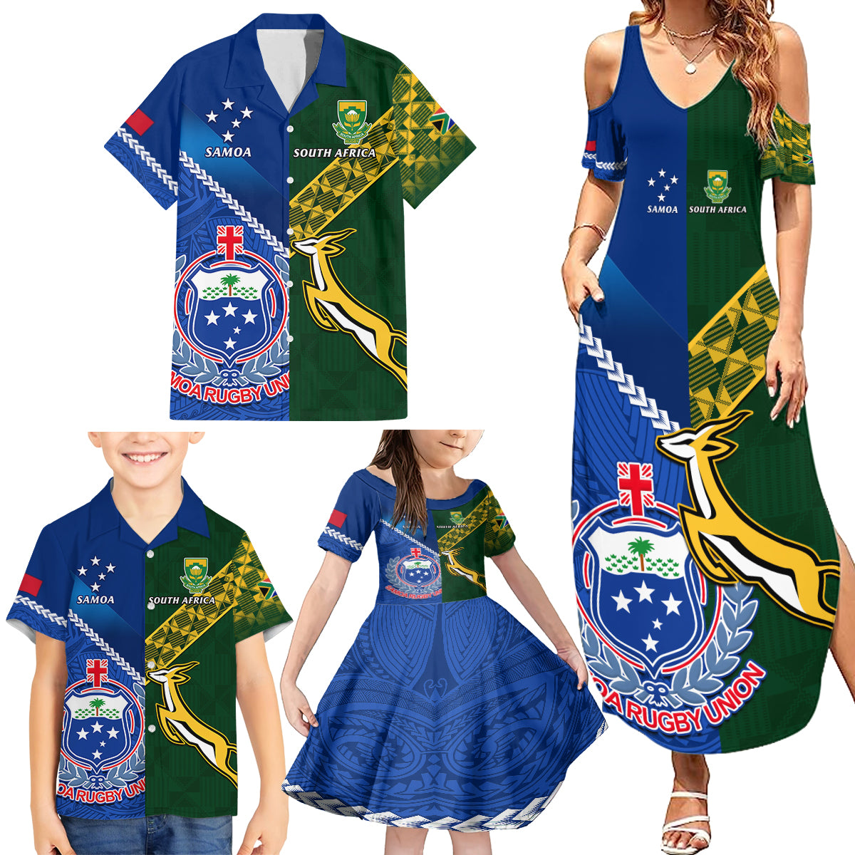 samoa-and-south-africa-rugby-family-matching-summer-maxi-dress-and-hawaiian-shirt-2023-world-cup-manu-samoa-with-springboks