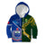 Samoa And South Africa Rugby Kid Hoodie 2023 World Cup Manu Samoa With Springboks LT14 Hoodie Blue - Polynesian Pride