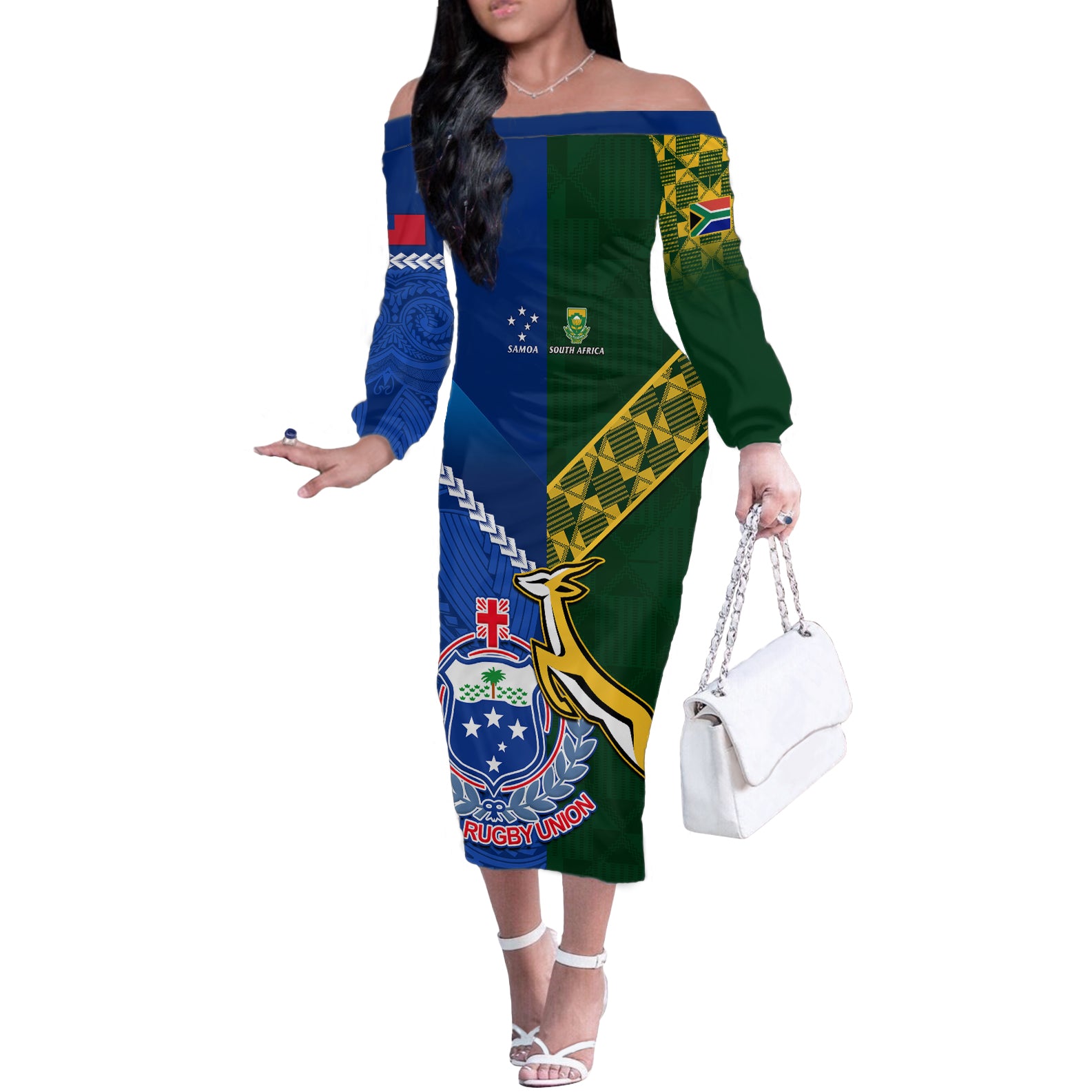 samoa-and-south-africa-rugby-off-the-shoulder-long-sleeve-dress-2023-world-cup-manu-samoa-with-springboks