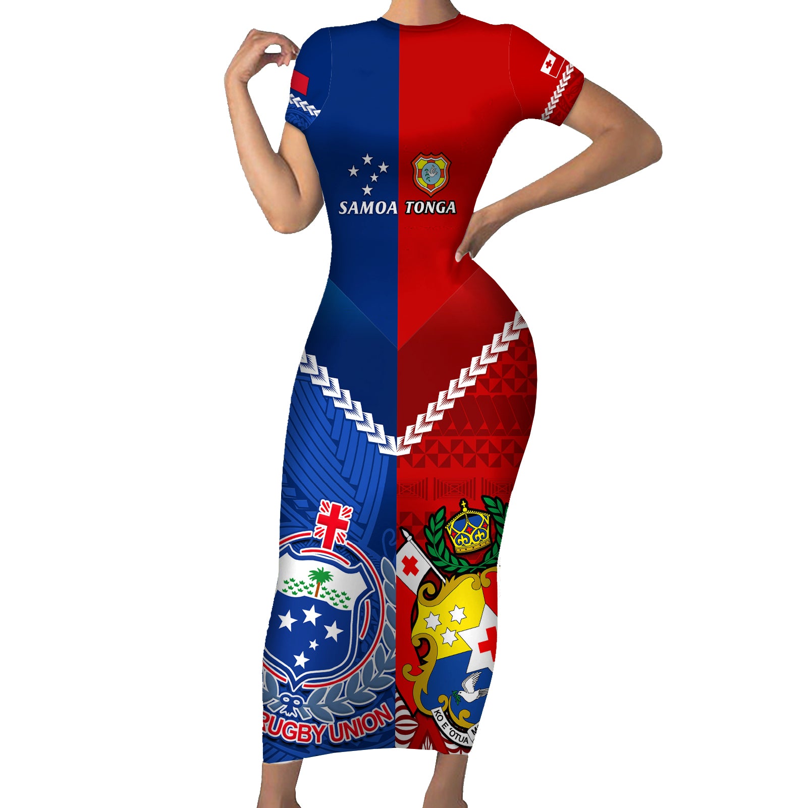 custom-samoa-and-tonga-rugby-short-sleeve-bodycon-dress-2023-world-cup-manu-samoa-with-ikale-tahi