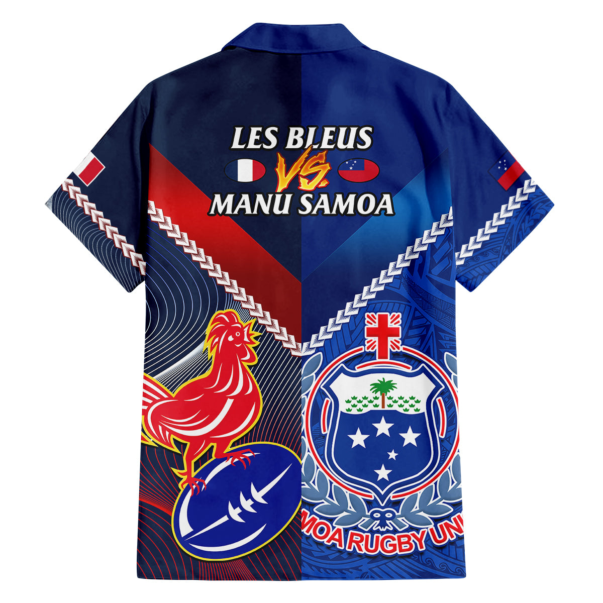 samoa-and-france-rugby-family-matching-long-sleeve-bodycon-dress-and-hawaiian-shirt-2023-world-cup-manu-samoa-with-les-bleus