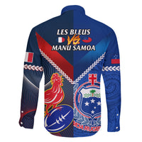 samoa-and-france-rugby-family-matching-short-sleeve-bodycon-dress-and-hawaiian-shirt-2023-world-cup-manu-samoa-with-les-bleus