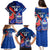 Custom Samoa And France Rugby Family Matching Puletasi Dress and Hawaiian Shirt 2023 World Cup Manu Samoa With Les Bleus LT14 - Polynesian Pride