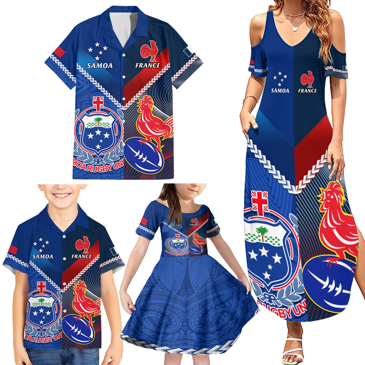 custom-samoa-and-france-rugby-family-matching-summer-maxi-dress-and-hawaiian-shirt-2023-world-cup-manu-samoa-with-les-bleus