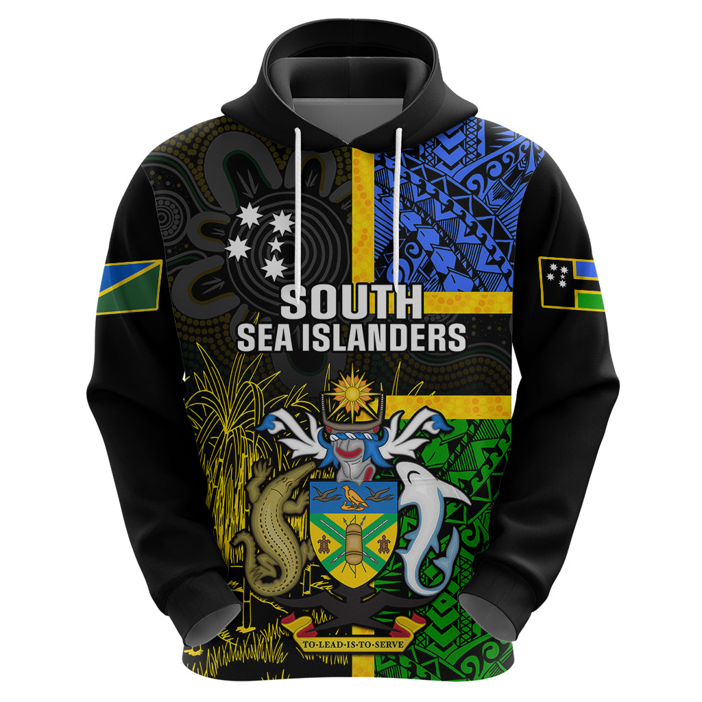 South Sea Islanders Hoodie Dress Kanakas With Solomon Islands Coat Of Arms LT14 - Polynesian Pride
