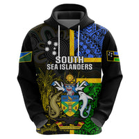 South Sea Islanders Hoodie Dress Kanakas With Solomon Islands Coat Of Arms LT14 - Polynesian Pride