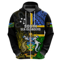 South Sea Islanders Hoodie Dress Kanakas With Solomon Islands Coat Of Arms LT14 - Polynesian Pride