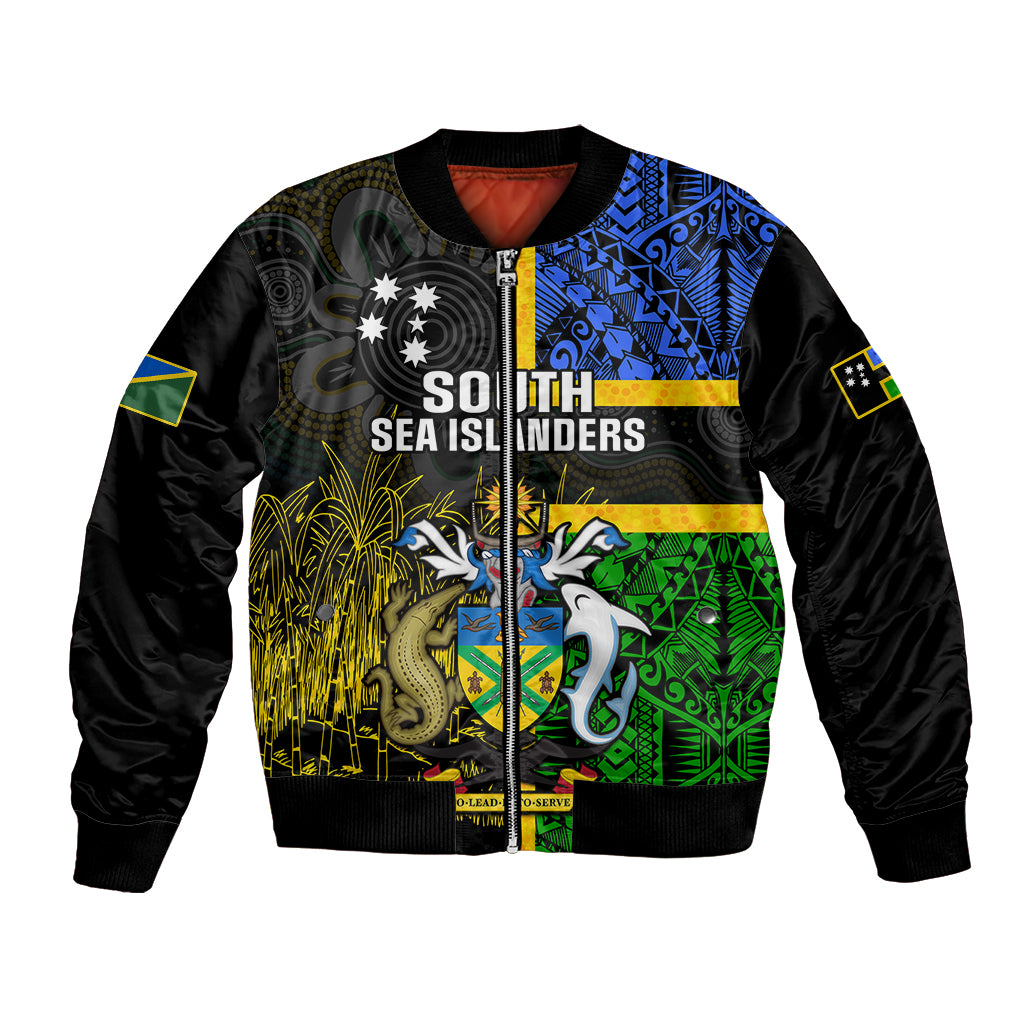 personalised-south-sea-islanders-bomber-jacket-kanakas-with-solomon-islands-coat-of-arms