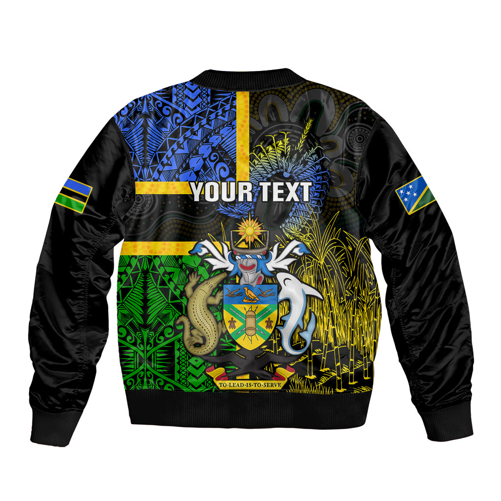 personalised-south-sea-islanders-bomber-jacket-kanakas-with-solomon-islands-coat-of-arms