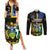 personalised-south-sea-islanders-couples-matching-summer-maxi-dress-and-long-sleeve-button-shirts-kanakas-with-solomon-islands-coat-of-arms