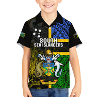 personalised-south-sea-islanders-family-matching-summer-maxi-dress-and-hawaiian-shirt-kanakas-with-solomon-islands-coat-of-arms