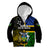 Personalised South Sea Islanders Kid Hoodie Kanakas With Solomon Islands Coat Of Arms LT14 Zip Hoodie Black - Polynesian Pride