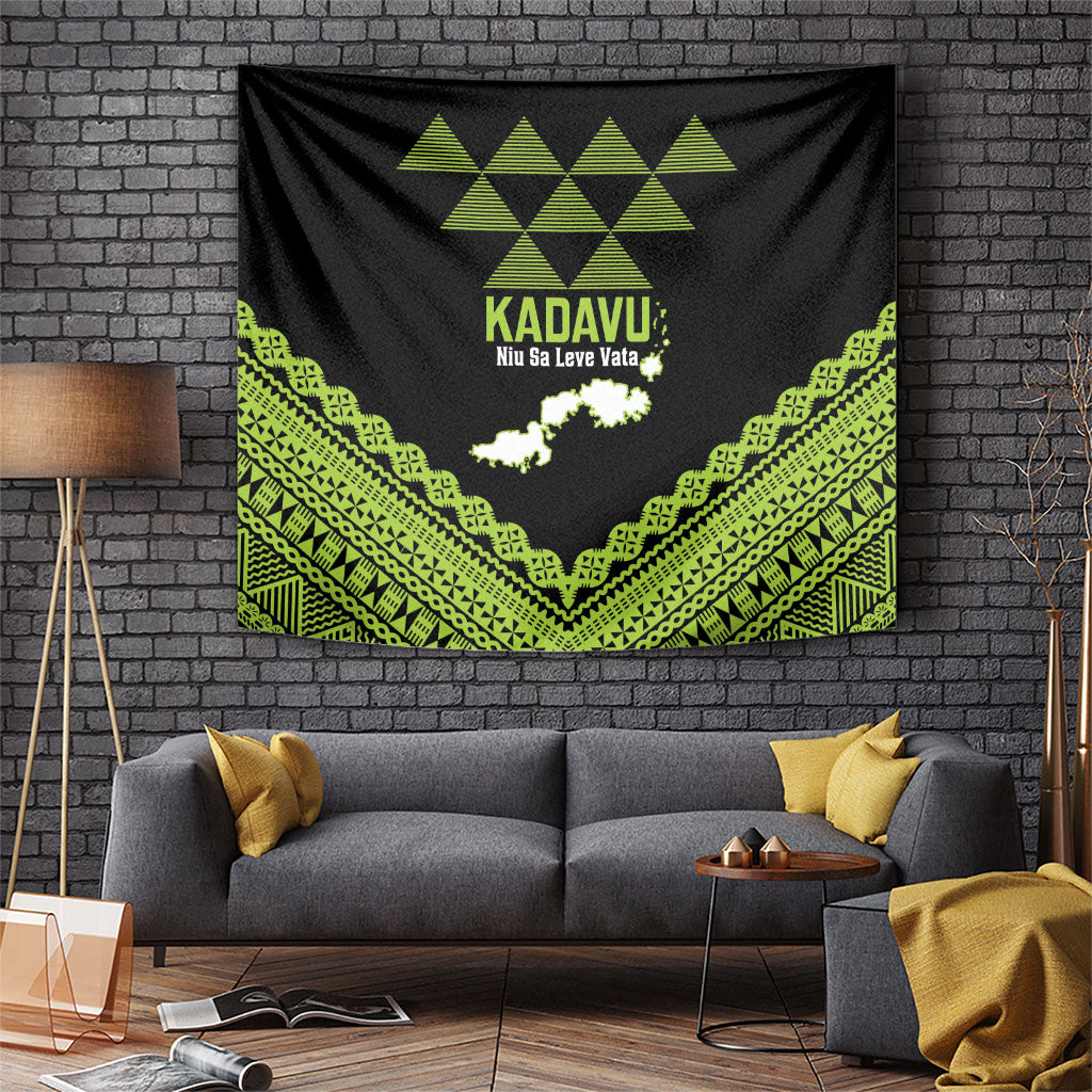Kadavu Fiji 2026 Rugby Tapestry Niu Sa Leve Vata Fijian Tapa Pattern