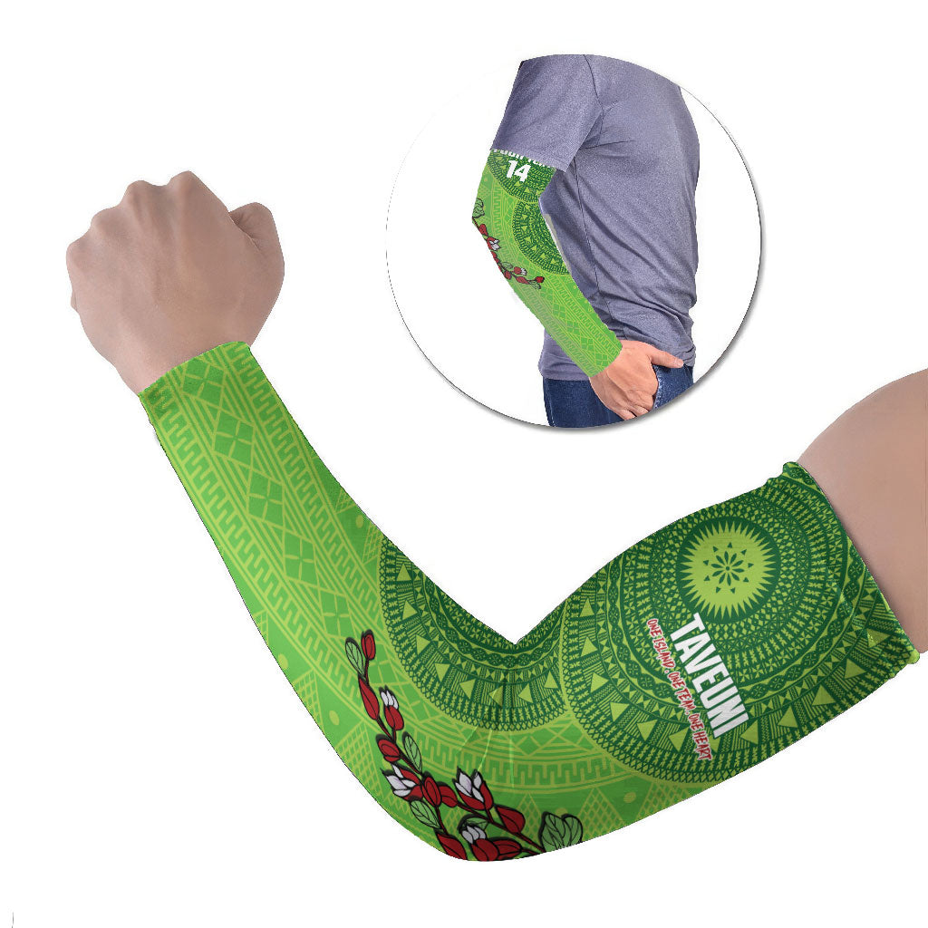 Taveuni Fiji 2026 Rugby Custom Arm Sleeves Tagimoucia Fijian Tapa Pattern