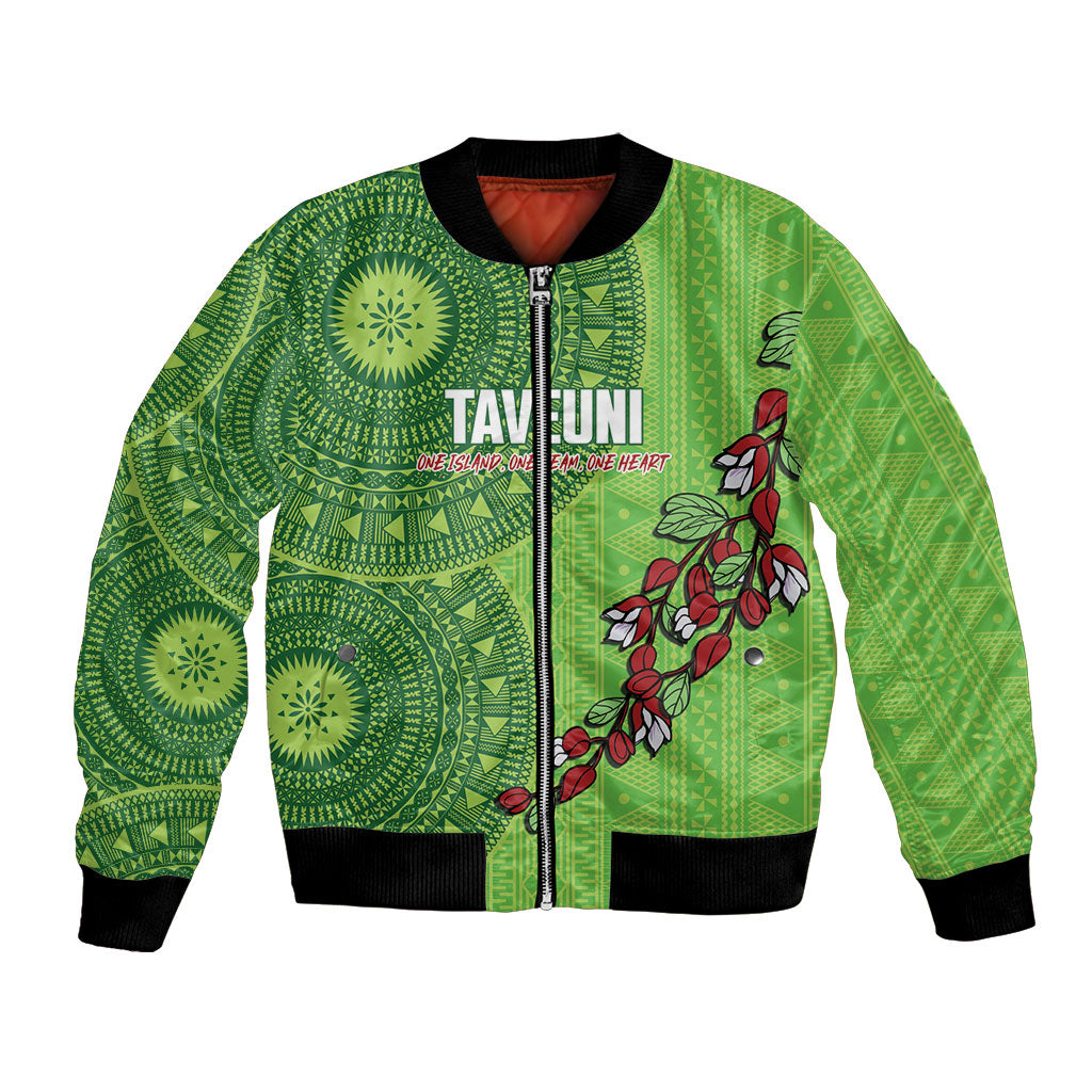 Taveuni Fiji 2026 Rugby Custom Bomber Jacket Tagimoucia Fijian Tapa Pattern