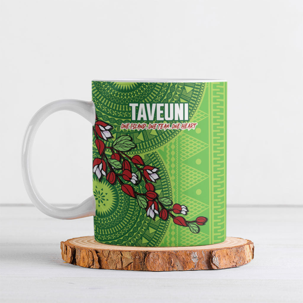 Taveuni Fiji 2026 Rugby Custom Ceramic Mug Tagimoucia Fijian Tapa Pattern