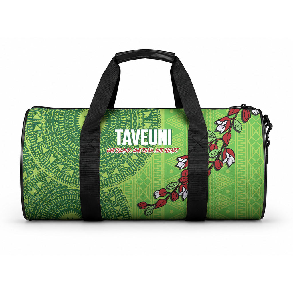 Taveuni Fiji 2026 Rugby Duffle Bag Tagimoucia Fijian Tapa Pattern