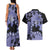 Purple Hawaii Couples Matching Tank Maxi Dress and Hawaiian Shirt Tapa Cloth Mix Tropical Flowers Pastel Vibes LT14 - Polynesian Pride