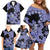 Purple Hawaii Family Matching Off Shoulder Short Dress and Hawaiian Shirt Tapa Cloth Mix Tropical Flowers Pastel Vibes LT14 - Polynesian Pride