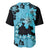 Blue Hawaii Baseball Jersey Tapa Cloth Mix Tropical Flowers Pastel Vibes LT14 - Polynesian Pride