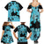 Blue Hawaii Family Matching Summer Maxi Dress and Hawaiian Shirt Tapa Cloth Mix Tropical Flowers Pastel Vibes LT14 - Polynesian Pride