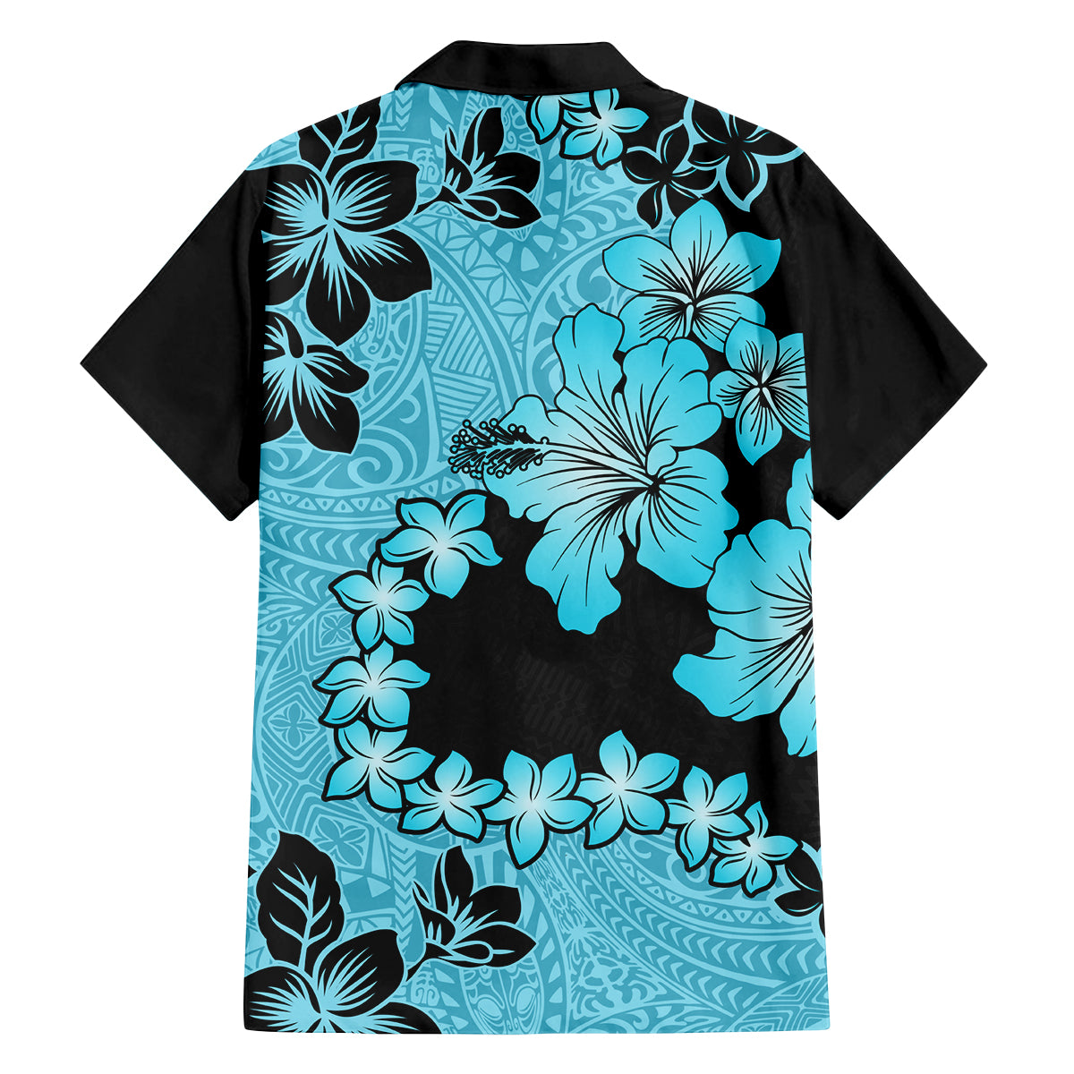 Blue Hawaii Family Matching Summer Maxi Dress and Hawaiian Shirt Tapa Cloth Mix Tropical Flowers Pastel Vibes LT14 - Polynesian Pride