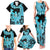 Blue Hawaii Family Matching Tank Maxi Dress and Hawaiian Shirt Tapa Cloth Mix Tropical Flowers Pastel Vibes LT14 - Polynesian Pride