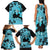 Blue Hawaii Family Matching Tank Maxi Dress and Hawaiian Shirt Tapa Cloth Mix Tropical Flowers Pastel Vibes LT14 - Polynesian Pride