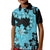 Blue Hawaii Kid Polo Shirt Tapa Cloth Mix Tropical Flowers Pastel Vibes LT14 Kid Blue - Polynesian Pride