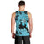 Blue Hawaii Men Tank Top Tapa Cloth Mix Tropical Flowers Pastel Vibes LT14 - Polynesian Pride