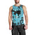 Blue Hawaii Men Tank Top Tapa Cloth Mix Tropical Flowers Pastel Vibes LT14 - Polynesian Pride