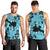 Blue Hawaii Men Tank Top Tapa Cloth Mix Tropical Flowers Pastel Vibes LT14 - Polynesian Pride