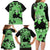 Green Hawaii Family Matching Long Sleeve Bodycon Dress and Hawaiian Shirt Tapa Cloth Mix Tropical Flowers Pastel Vibes LT14 - Polynesian Pride